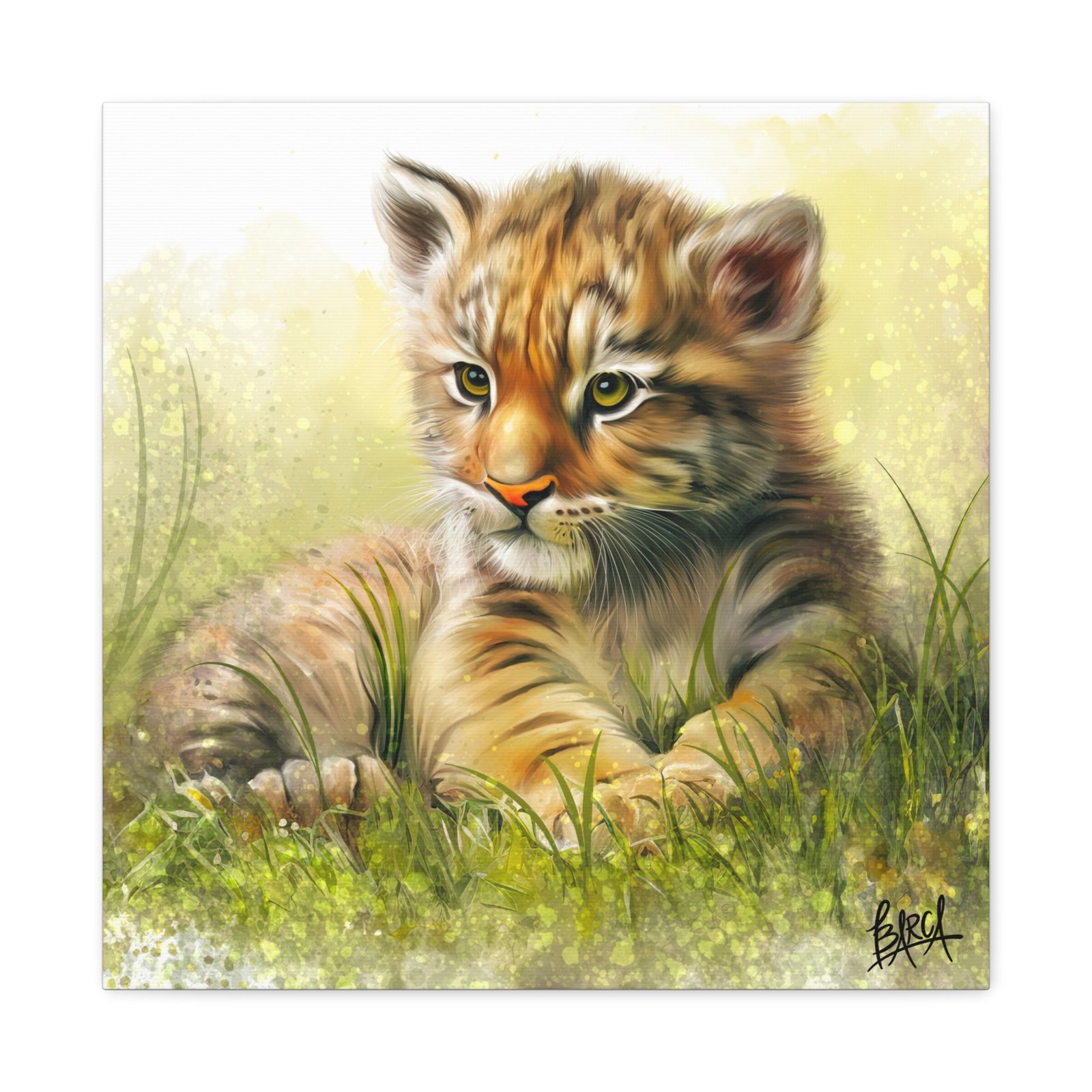 Animal Art Canvas - Tiger Cub Wall Art, Cute Animal Canvas Print for Nursery Decor, Baby Shower Gift, Wildlife Lover's Home Decor, Kid's Room Decoration - Image 21