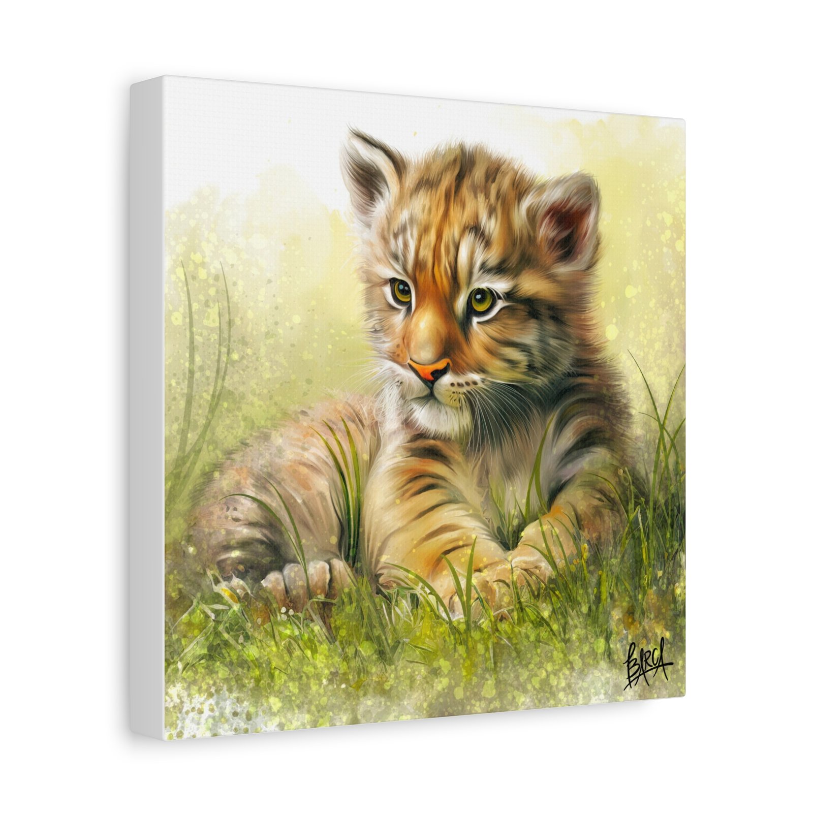 Animal Art Canvas - Tiger Cub Wall Art, Cute Animal Canvas Print for Nursery Decor, Baby Shower Gift, Wildlife Lover's Home Decor, Kid's Room Decoration - Image 6