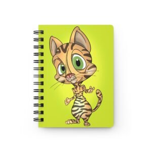 Cat-Tastic Art - Playful Bengal Cat Spiral Bound Journal - Cute Notebook for Animal Lovers, School, Gift, Sketching, Art, Writing