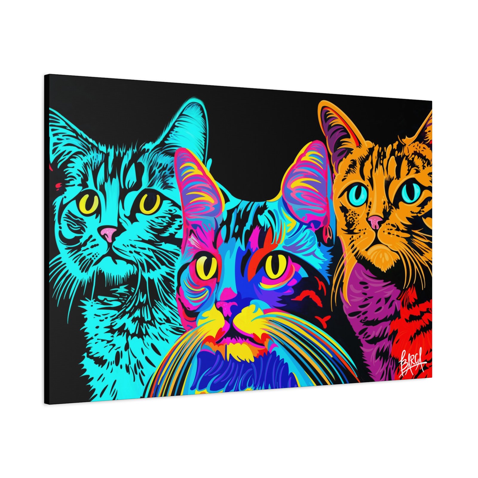 Animal Art Canvas - Vibrant Cat Canvas Print, Colorful Cat Wall Art, Home Decor for Cat Lovers, Pet Lover Gift, Colorful Cat Portraits - Image 82