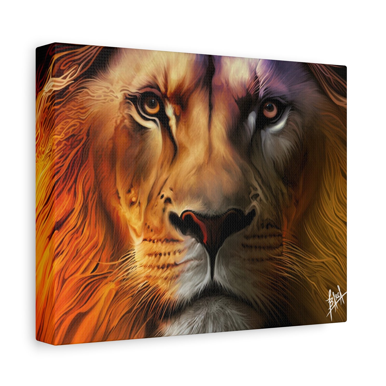Animal Art Canvas - Majestic Lion Canvas Wall Art, Perfect for Animal Lovers, Home Decor, Gift for Nature Enthusiasts, Living Room Artwork, Bold Lion Portrait - Image 2