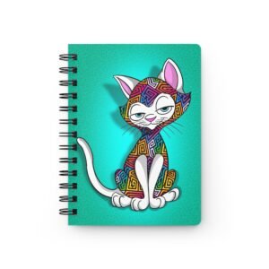 Sassy Cat Art - Colorful Pride Pop Art Sassy Cat Spiral Bound Journal - Cute Notebook for Cat Lovers, Gifts for Kids and Adults, Writing Journal, Artistic Diary