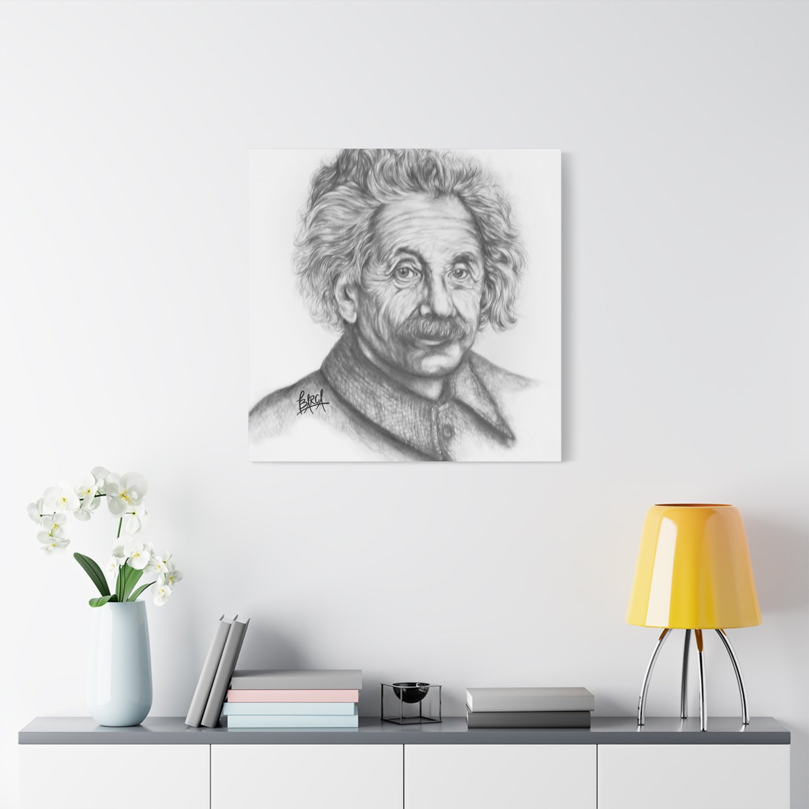 Graphite Pencil Sketch - Stylish Matte Canvas Print, Einstein Art Decor, Wall Art, Office Decor, Educational Gift, Art Lover Gift - Image 91