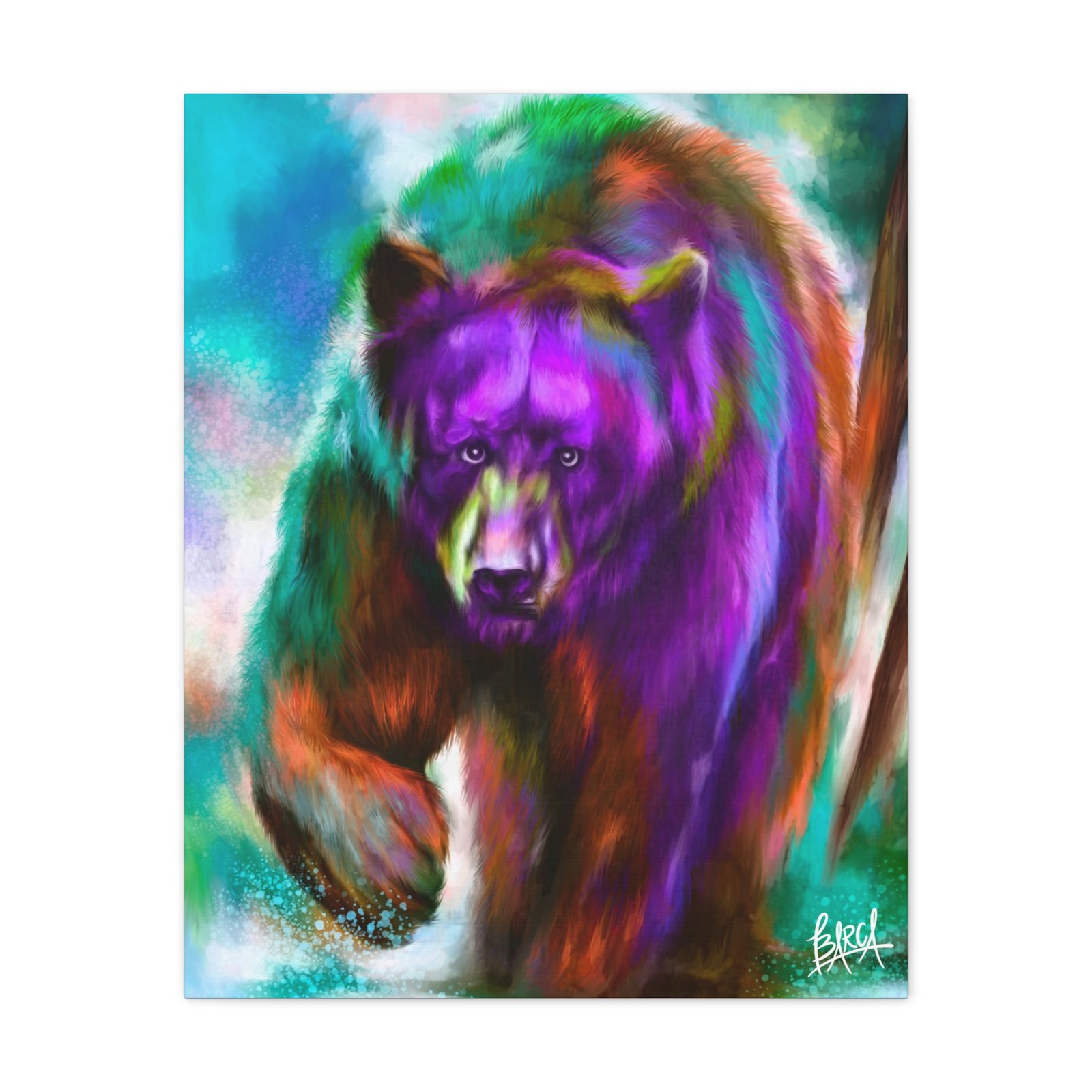 Animal Art Canvas - Portrait Vibrant Bear Canvas Art, Colorful Wall Decor, Animal Lover Gift, Colorful Home Decor, Wildlife Artwork, Unique Art Piece - Image 37