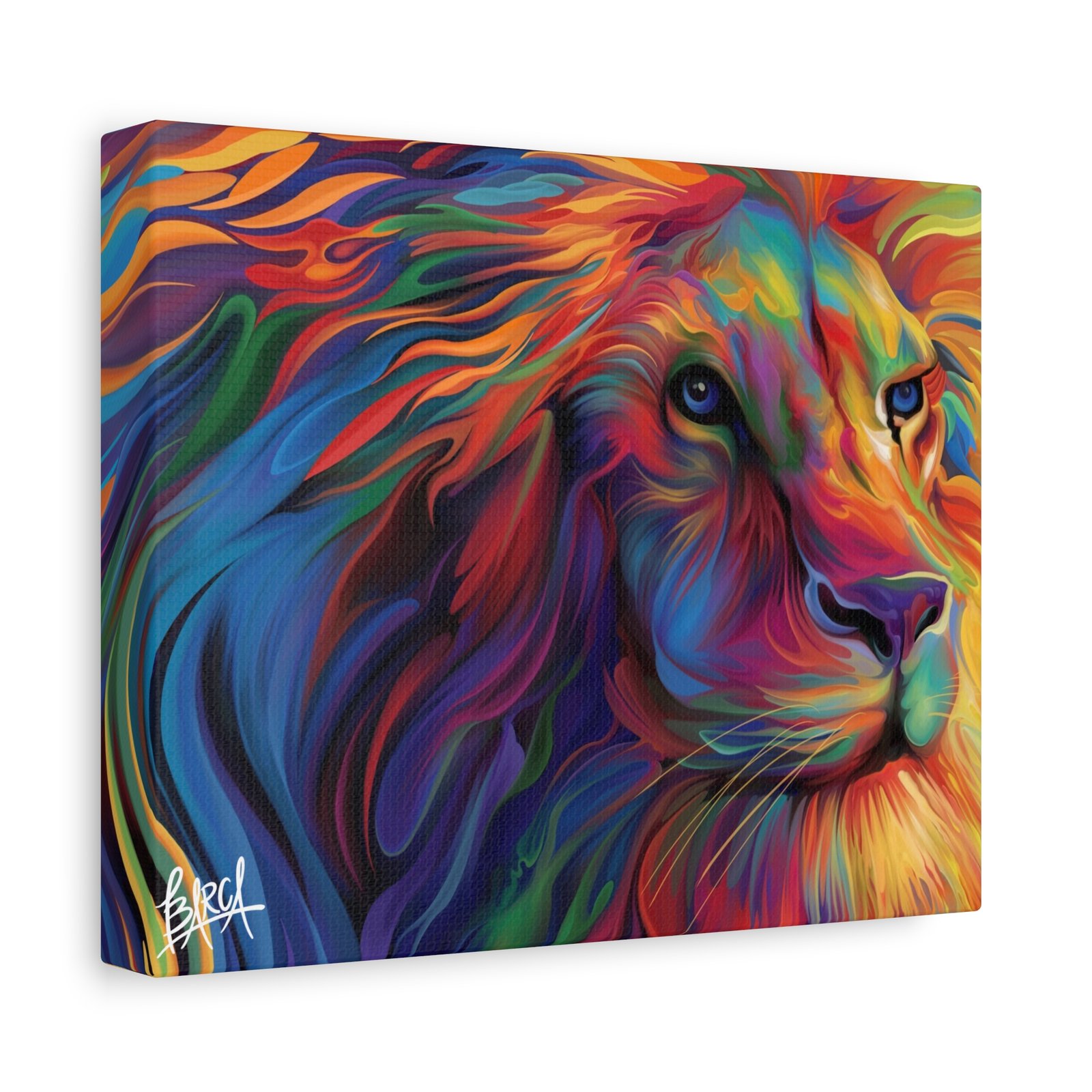 Animal Art Canvas - Vibrant Lion Canvas Art, Colorful Wall Decor, Animal Lover Gift, Bold Home Decoration, African Wildlife Art, Unique Art Piece - Image 2