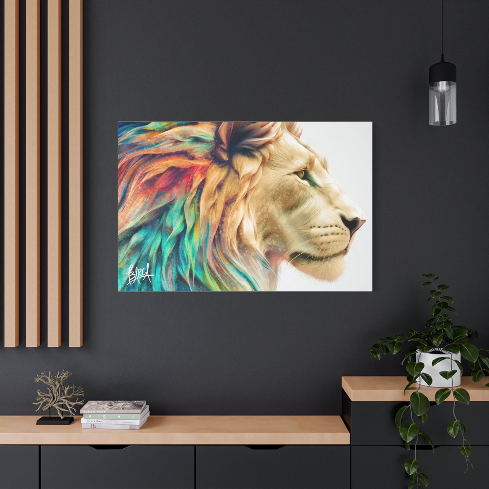 Animal Art Canvas - Vibrant Lion Canvas Wall Art, Colorful Stretched Canvas, Home Decor, Animal Art, Gift for Animal Lovers, Living Room Decoration - Image 52
