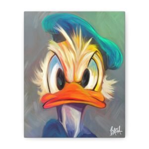 Other Art Portrait - Disney Donald Duck Theme Vibrant Canvas Print, Wall Art Decor, Perfect for Kids Rooms, Disney Lovers, Home Office Decoration, Gift for Birthdays, Fun Wall Art
