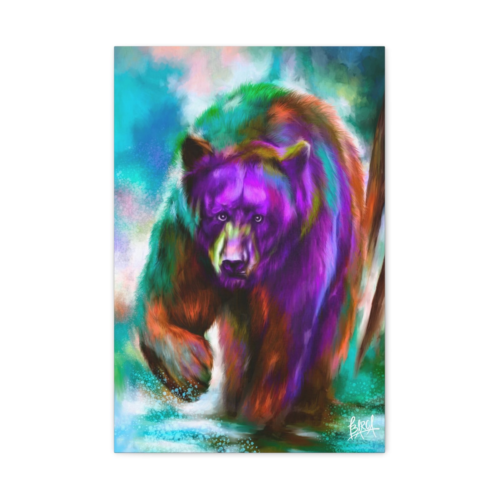 Animal Art Canvas - Portrait Vibrant Bear Canvas Art, Colorful Wall Decor, Animal Lover Gift, Colorful Home Decor, Wildlife Artwork, Unique Art Piece - Image 21
