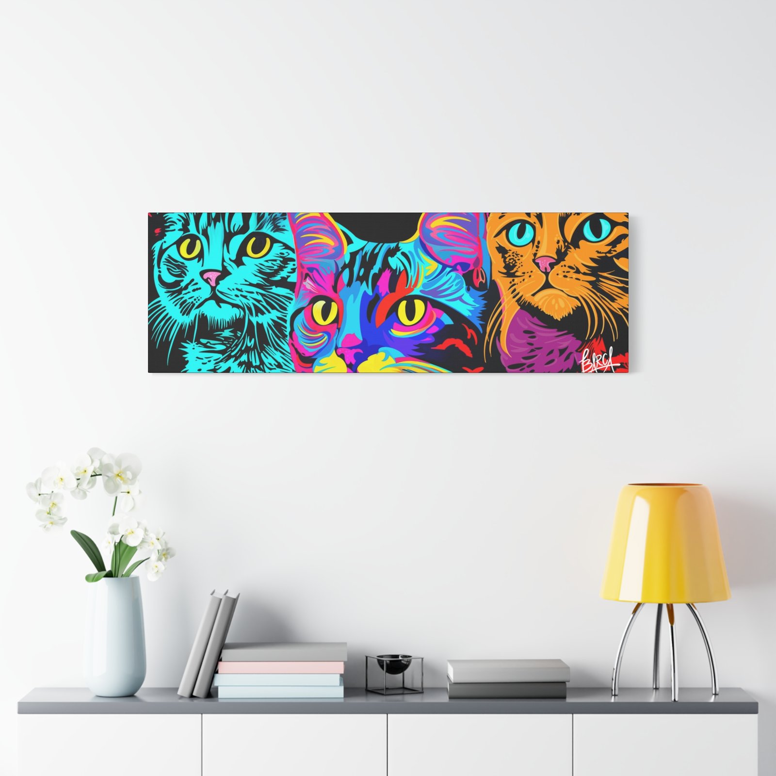 Animal Art Canvas - Vibrant Cat Canvas Print, Colorful Cat Wall Art, Home Decor for Cat Lovers, Pet Lover Gift, Colorful Cat Portraits - Image 75