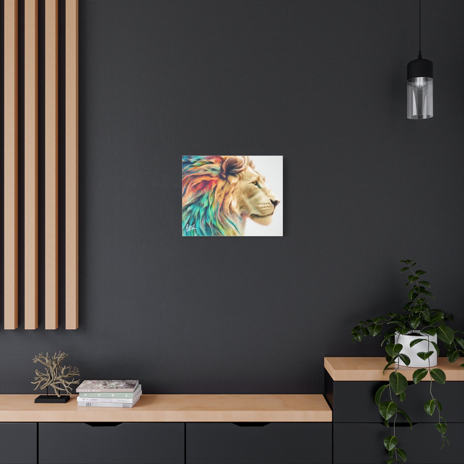 Animal Art Canvas - Vibrant Lion Canvas Wall Art, Colorful Stretched Canvas, Home Decor, Animal Art, Gift for Animal Lovers, Living Room Decoration - Image 20