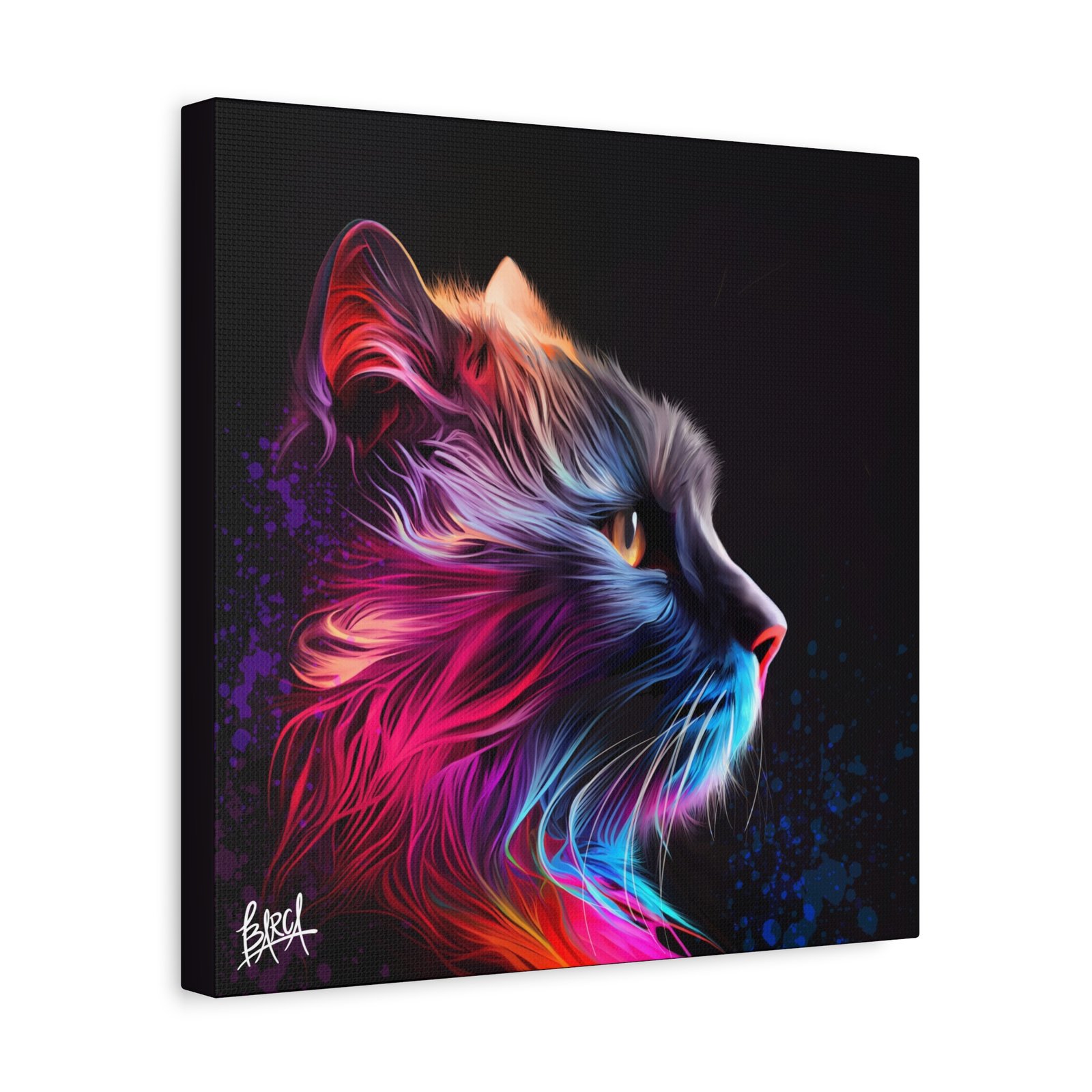 Animal Art Canvas - Vibrant Cat Wall Art Canvas, Colorful Pet Decor, Home Decoration, Gift for Cat Lovers, Feline Art Print, Animal Lover Gift - Image 14