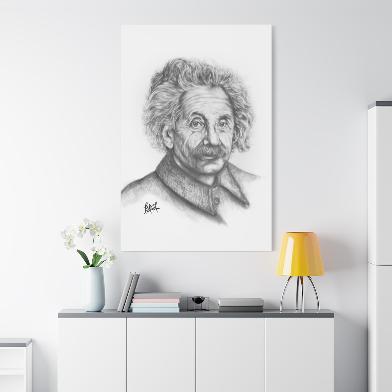 Graphite Pencil Sketch - Stylish Matte Canvas Print, Einstein Art Decor, Wall Art, Office Decor, Educational Gift, Art Lover Gift - Image 59
