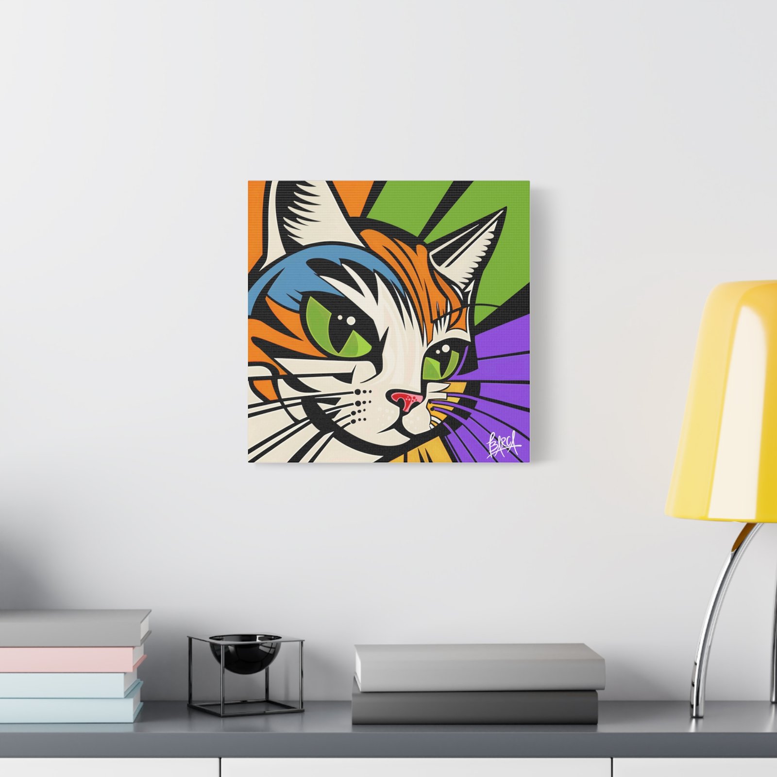 Animal Art Canvas - Colorful Cat Art Canvas Wall Decor, Feline Lover Gift, Home Decoration, Vibrant Animal Art, Cat Themed Room, Pet Lover Decor - Image 15