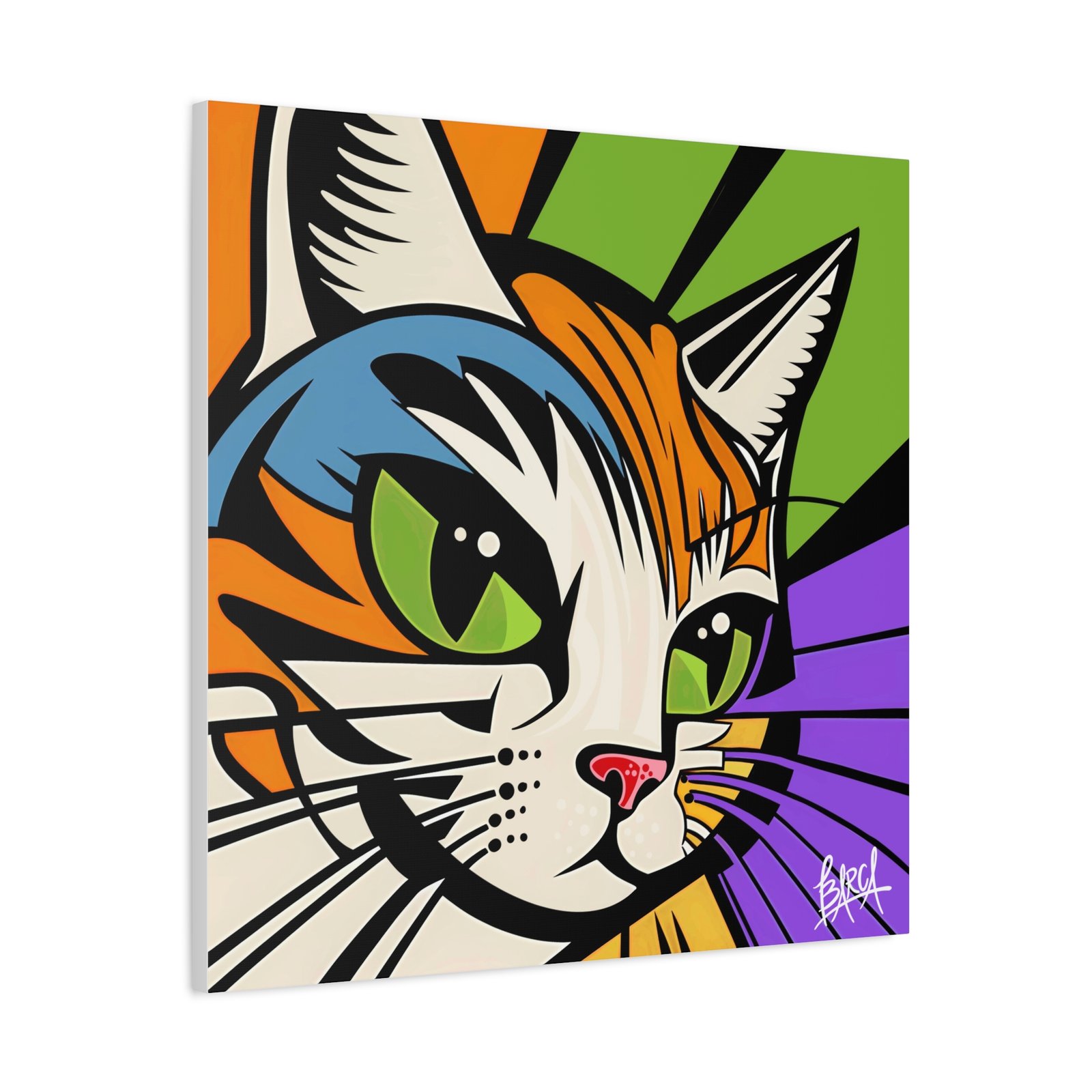 Animal Art Canvas - Colorful Cat Art Canvas Wall Decor, Feline Lover Gift, Home Decoration, Vibrant Animal Art, Cat Themed Room, Pet Lover Decor - Image 30