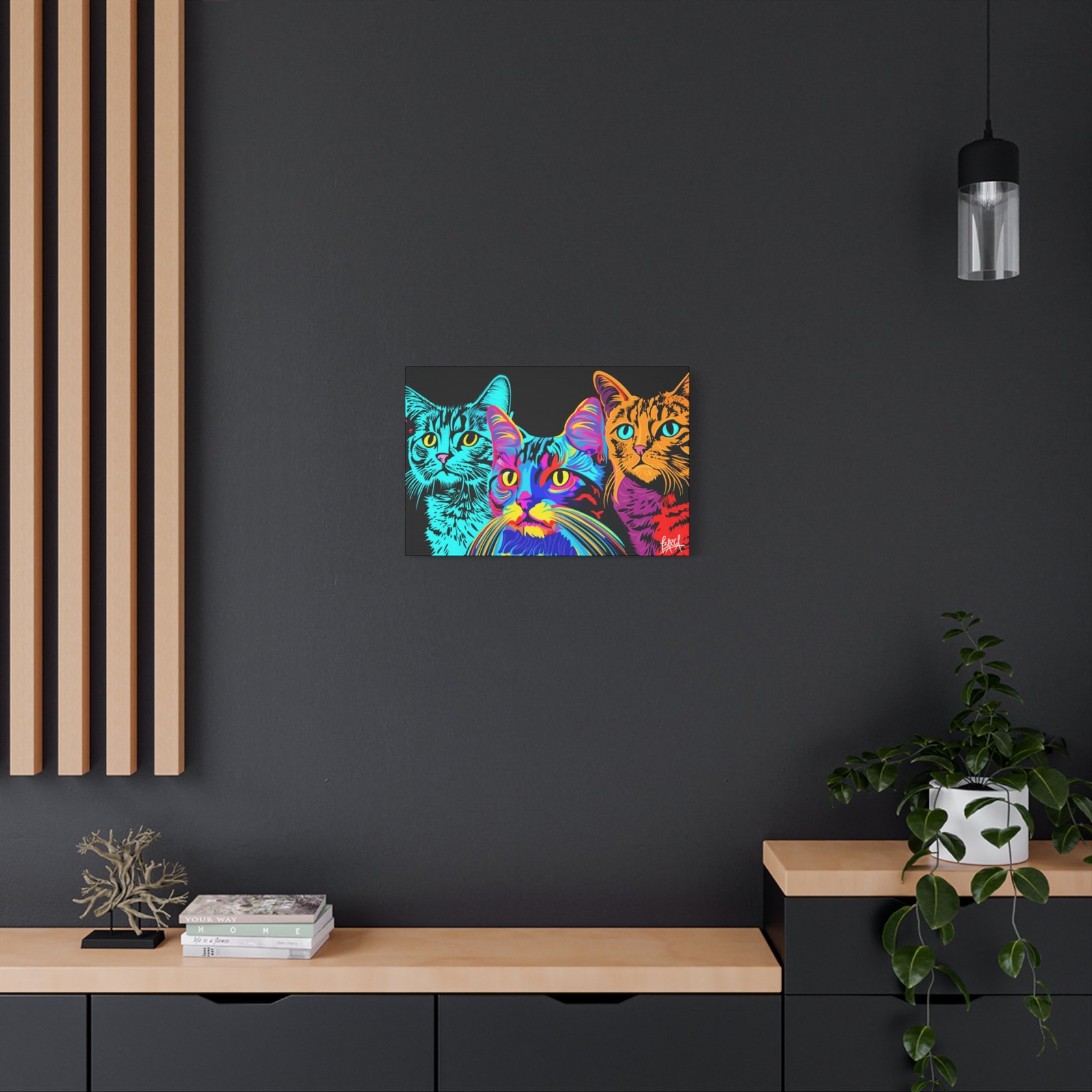 Animal Art Canvas - Vibrant Cat Canvas Print, Colorful Cat Wall Art, Home Decor for Cat Lovers, Pet Lover Gift, Colorful Cat Portraits - Image 32
