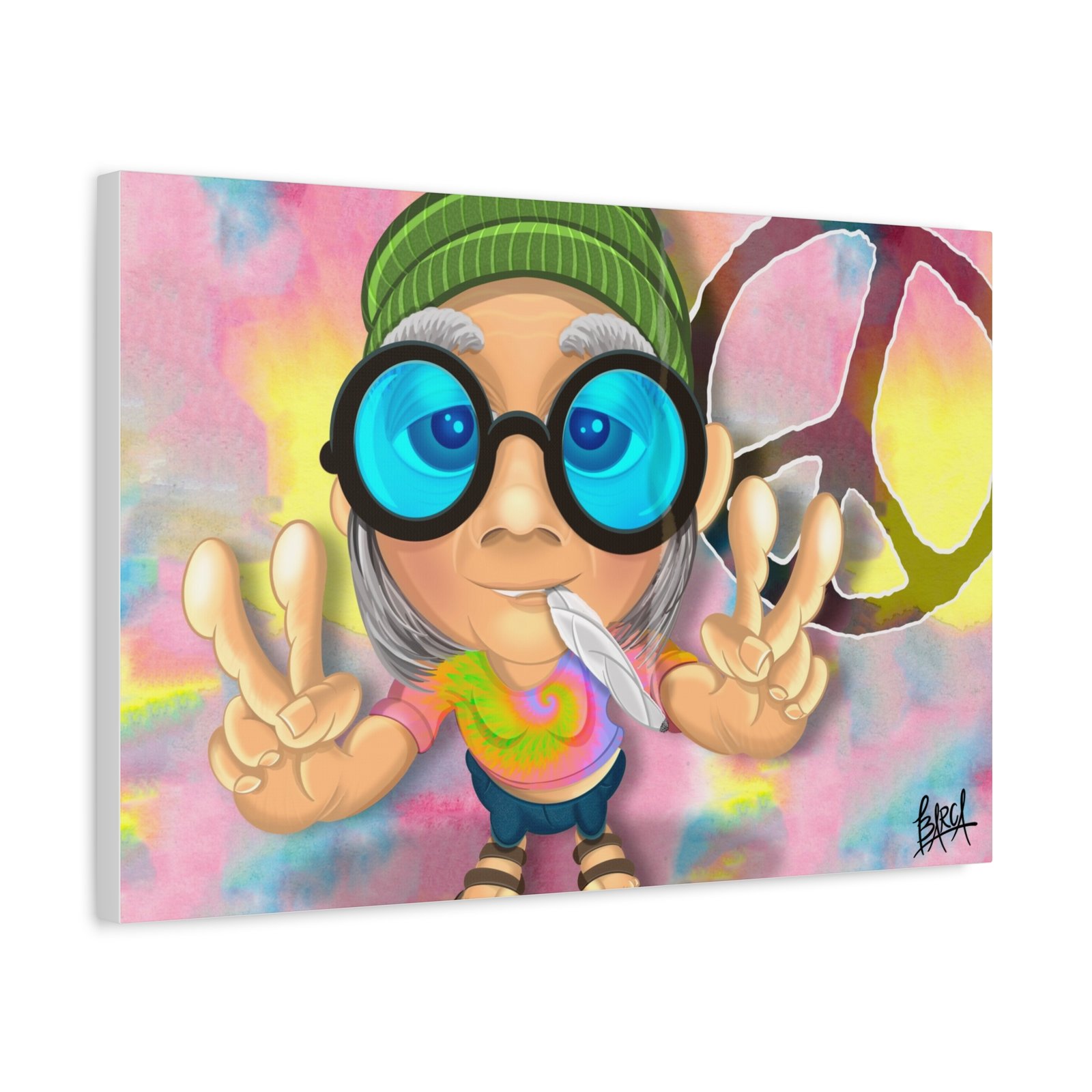 Other Art Portrait - Peace Vibes Canvas Art, Retro Wall Decor, Gift for Hippie Lovers, Boho Home Decor, Colorful Chill Room Art - Image 30