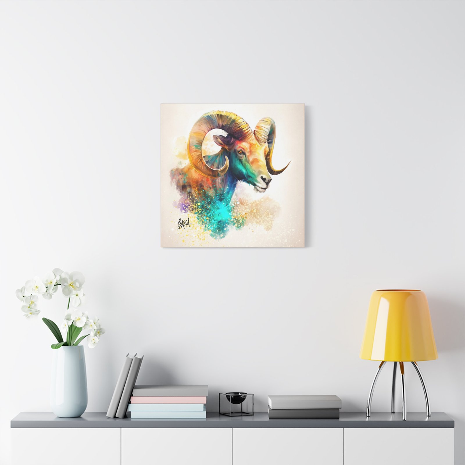 Animal Art - Aries Colorful Ram Canvas Art, Animal Wall Decor, Unique Home Decoration, Gift for Art Lovers, Goat Decor - Image 27
