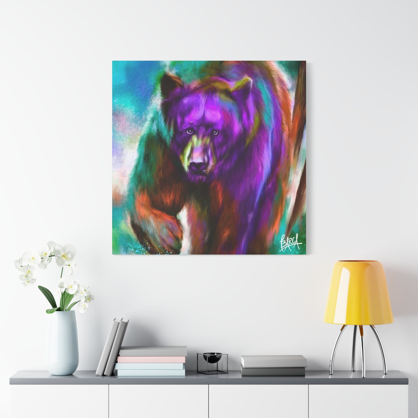 Animal Art Canvas - Portrait Vibrant Bear Canvas Art, Colorful Wall Decor, Animal Lover Gift, Colorful Home Decor, Wildlife Artwork, Unique Art Piece - Image 103