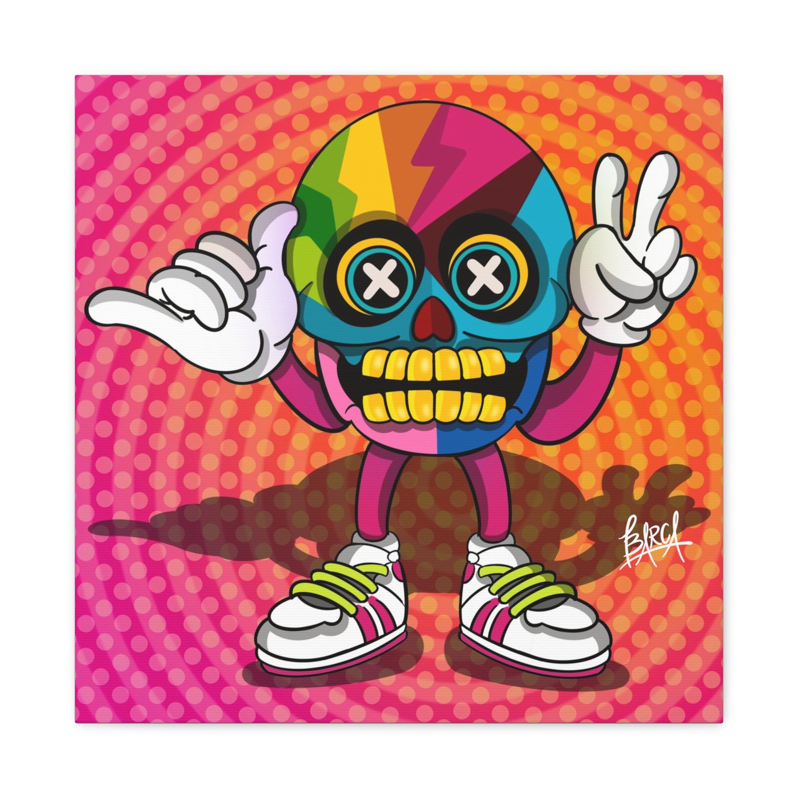 Other Art Portrait - Colorful Skull Canvas Art Print, Psychedelic Wall Decor, Unique Gift for Art Lovers, Vibrant Home Decor, Fun Room Accent - Image 61