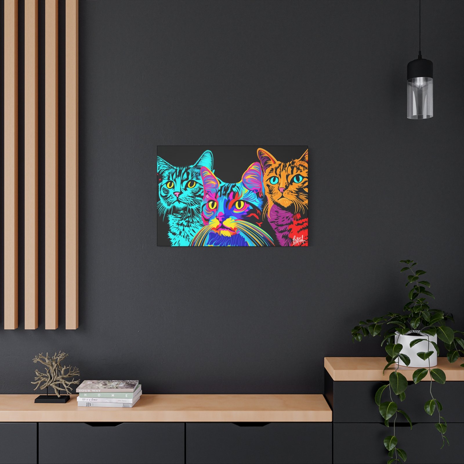 Animal Art Canvas - Vibrant Cat Canvas Print, Colorful Cat Wall Art, Home Decor for Cat Lovers, Pet Lover Gift, Colorful Cat Portraits - Image 48