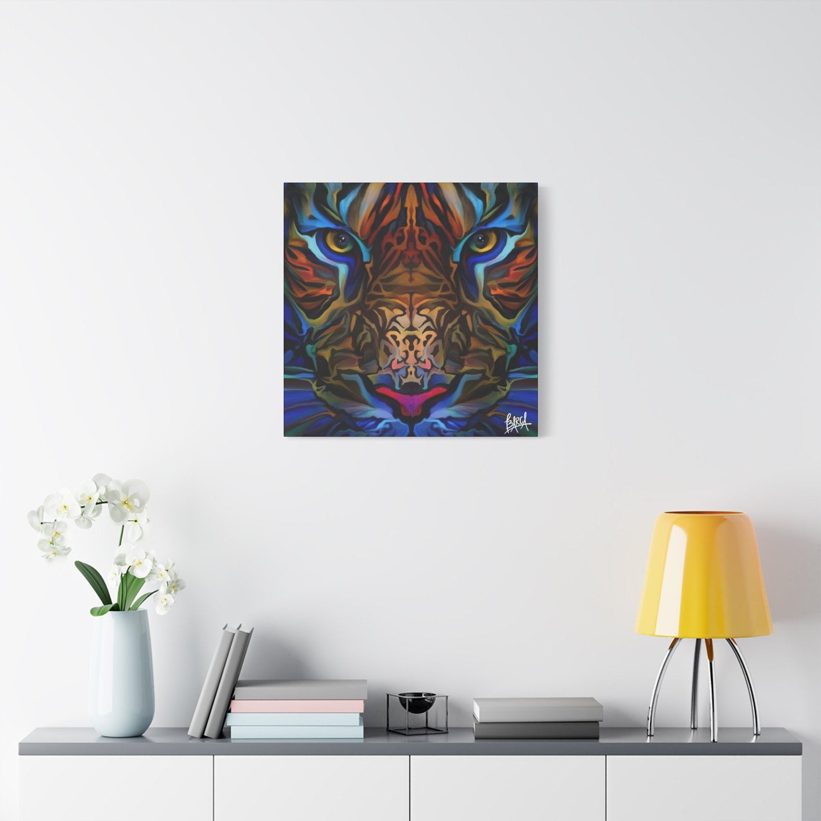 Animal Art Canvas - Portrait Vibrant Tiger Canvas Wall Art, Colorful Animal Decor, Modern Home Aesthetic, Gift for Art Lovers, Unique Wildlife Artwork - Image 95