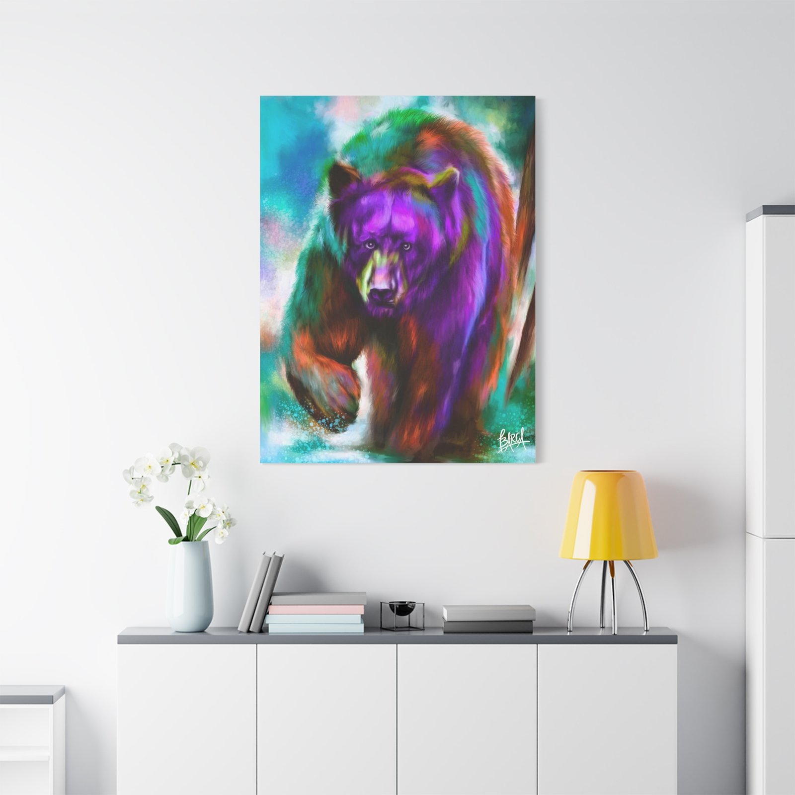 Animal Art Canvas - Portrait Vibrant Bear Canvas Art, Colorful Wall Decor, Animal Lover Gift, Colorful Home Decor, Wildlife Artwork, Unique Art Piece - Image 59