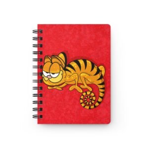 Chamo Pop Art - Garfield the Cat Colorful Spiral Bound Journal with Cartoon Cat Design, Cute Notebook for Kids and Adults, Perfect for School, Gifts, and Journaling