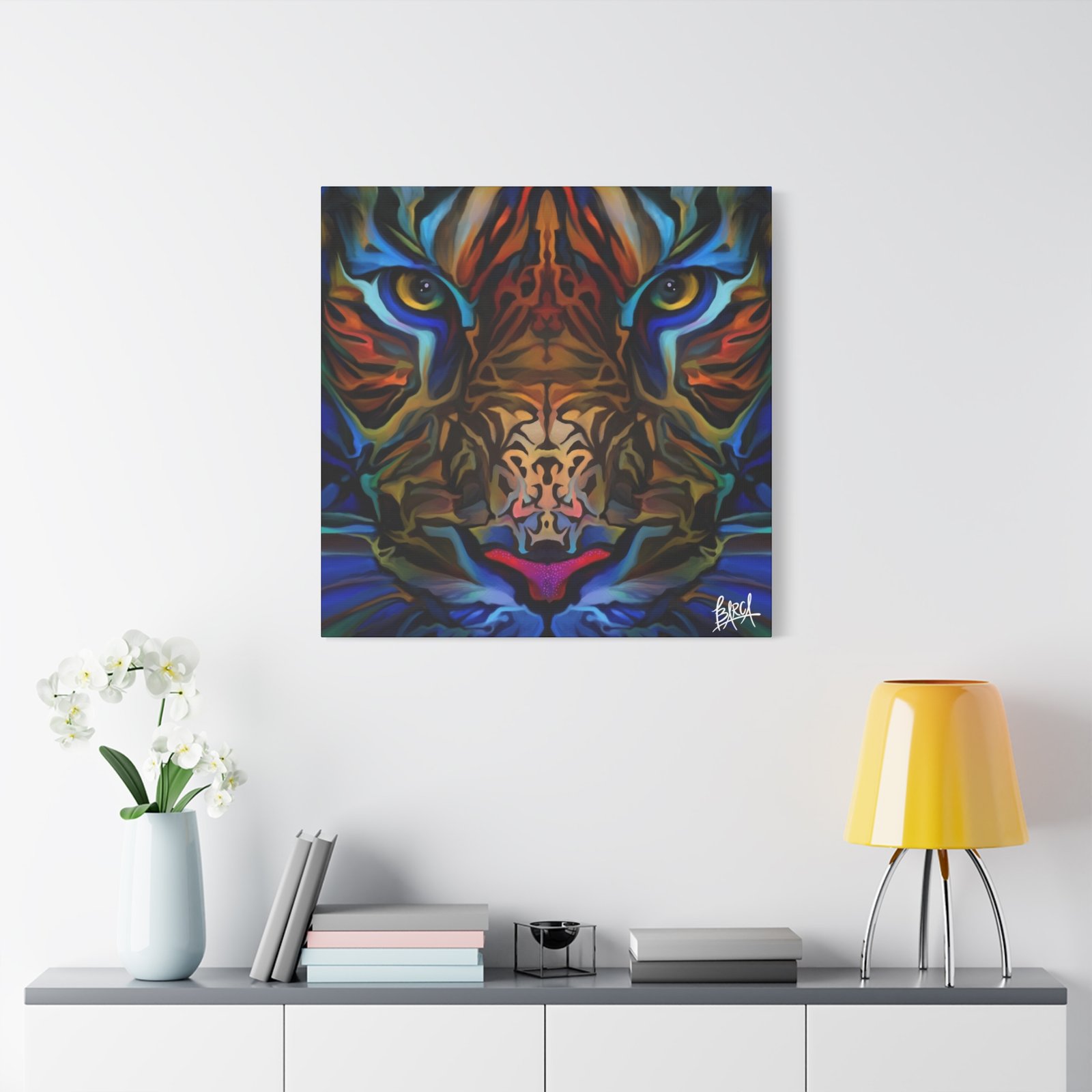 Animal Art Canvas - Portrait Vibrant Tiger Canvas Wall Art, Colorful Animal Decor, Modern Home Aesthetic, Gift for Art Lovers, Unique Wildlife Artwork - Image 103