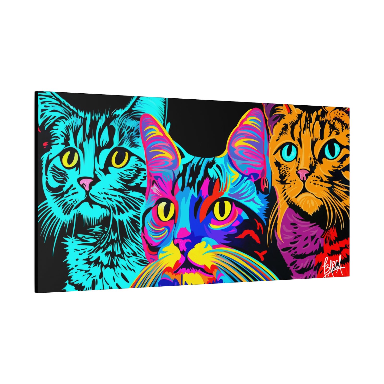Animal Art Canvas - Vibrant Cat Canvas Print, Colorful Cat Wall Art, Home Decor for Cat Lovers, Pet Lover Gift, Colorful Cat Portraits - Image 94