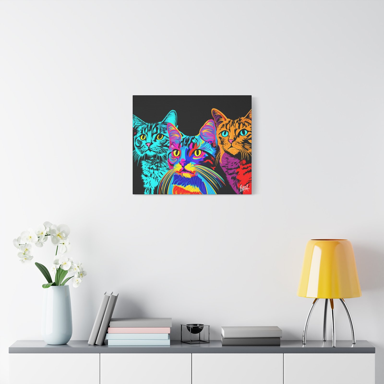 Animal Art Canvas - Vibrant Cat Canvas Print, Colorful Cat Wall Art, Home Decor for Cat Lovers, Pet Lover Gift, Colorful Cat Portraits - Image 39