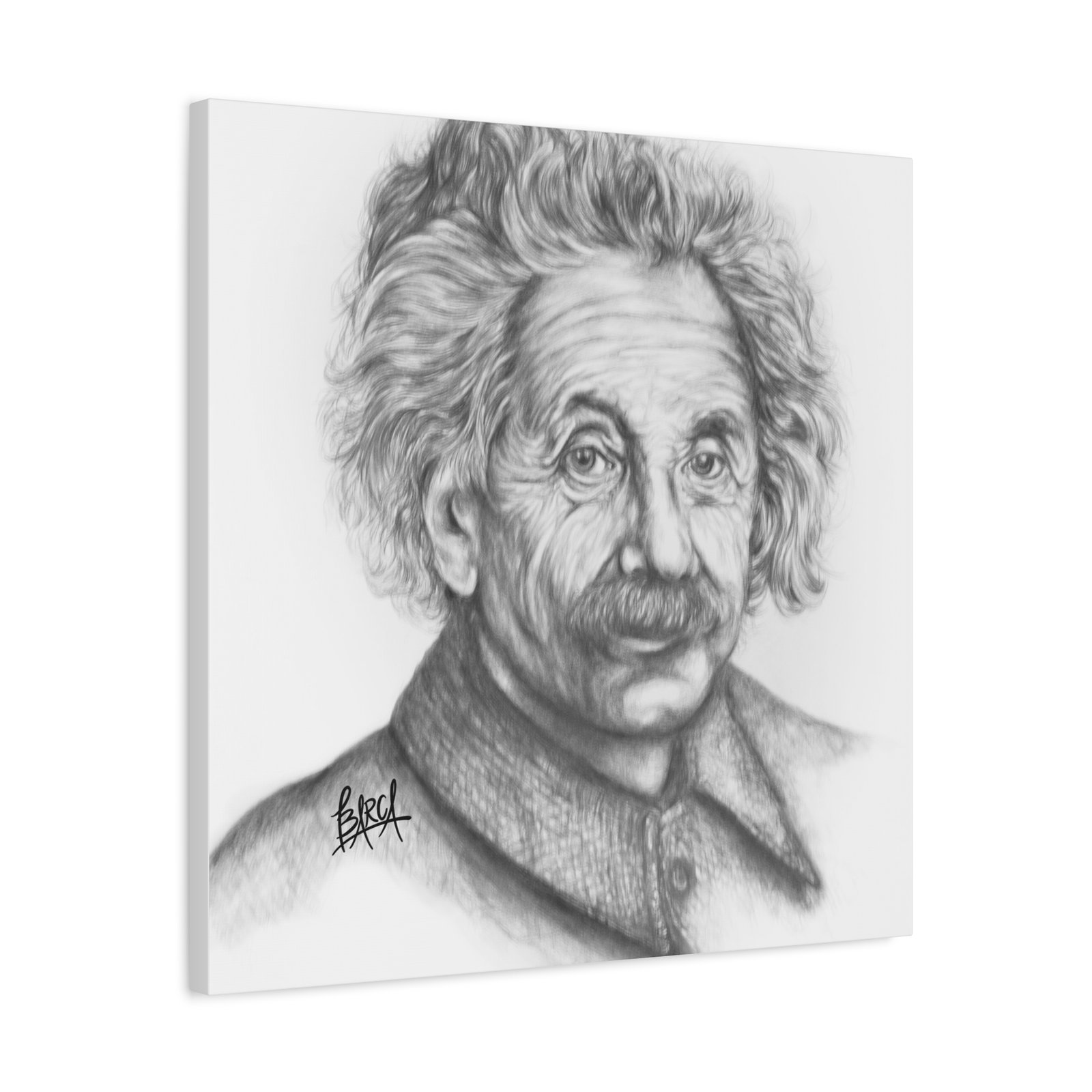 Graphite Pencil Sketch - Stylish Matte Canvas Print, Einstein Art Decor, Wall Art, Office Decor, Educational Gift, Art Lover Gift - Image 86