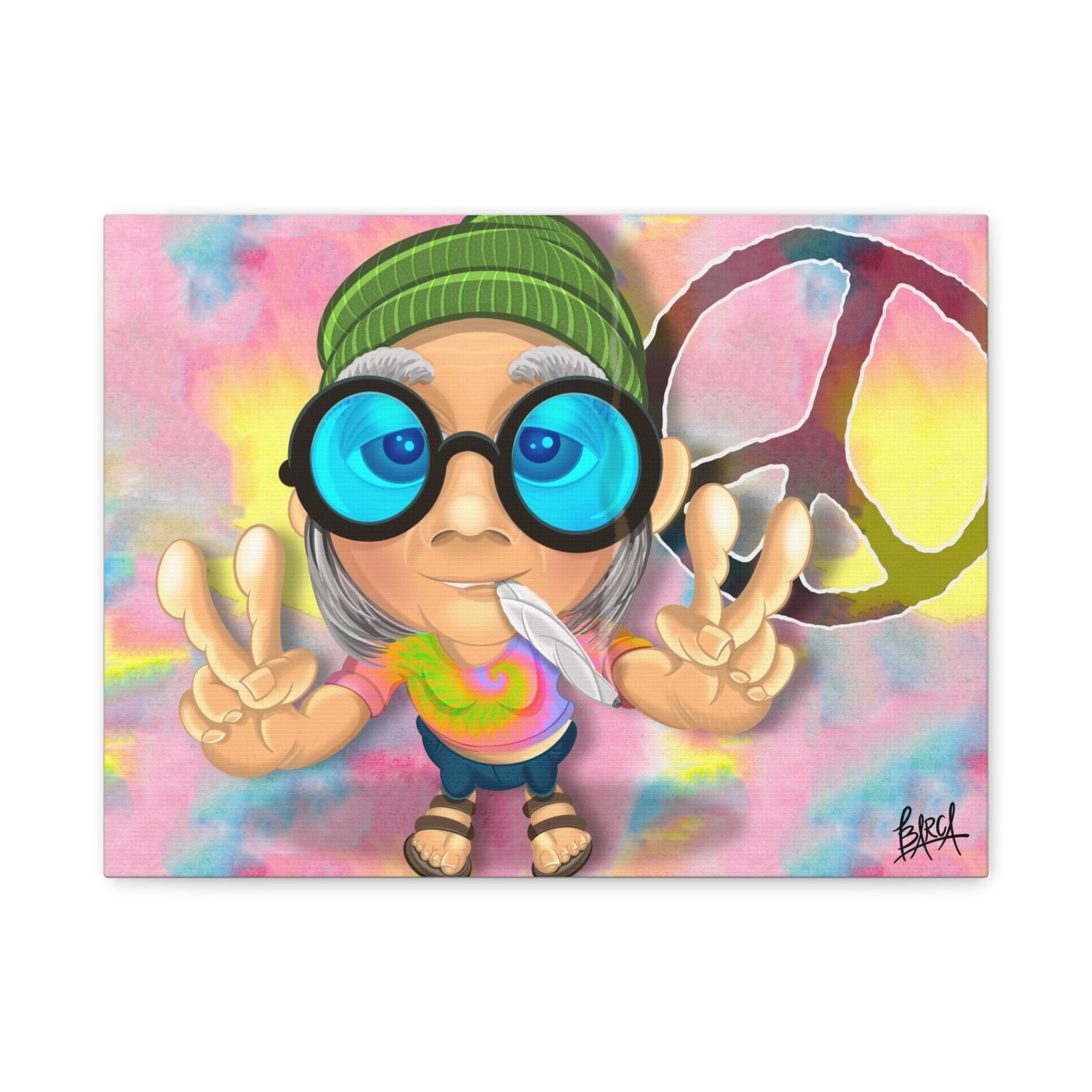 Other Art Portrait - Peace Vibes Canvas Art, Retro Wall Decor, Gift for Hippie Lovers, Boho Home Decor, Colorful Chill Room Art - Image 13