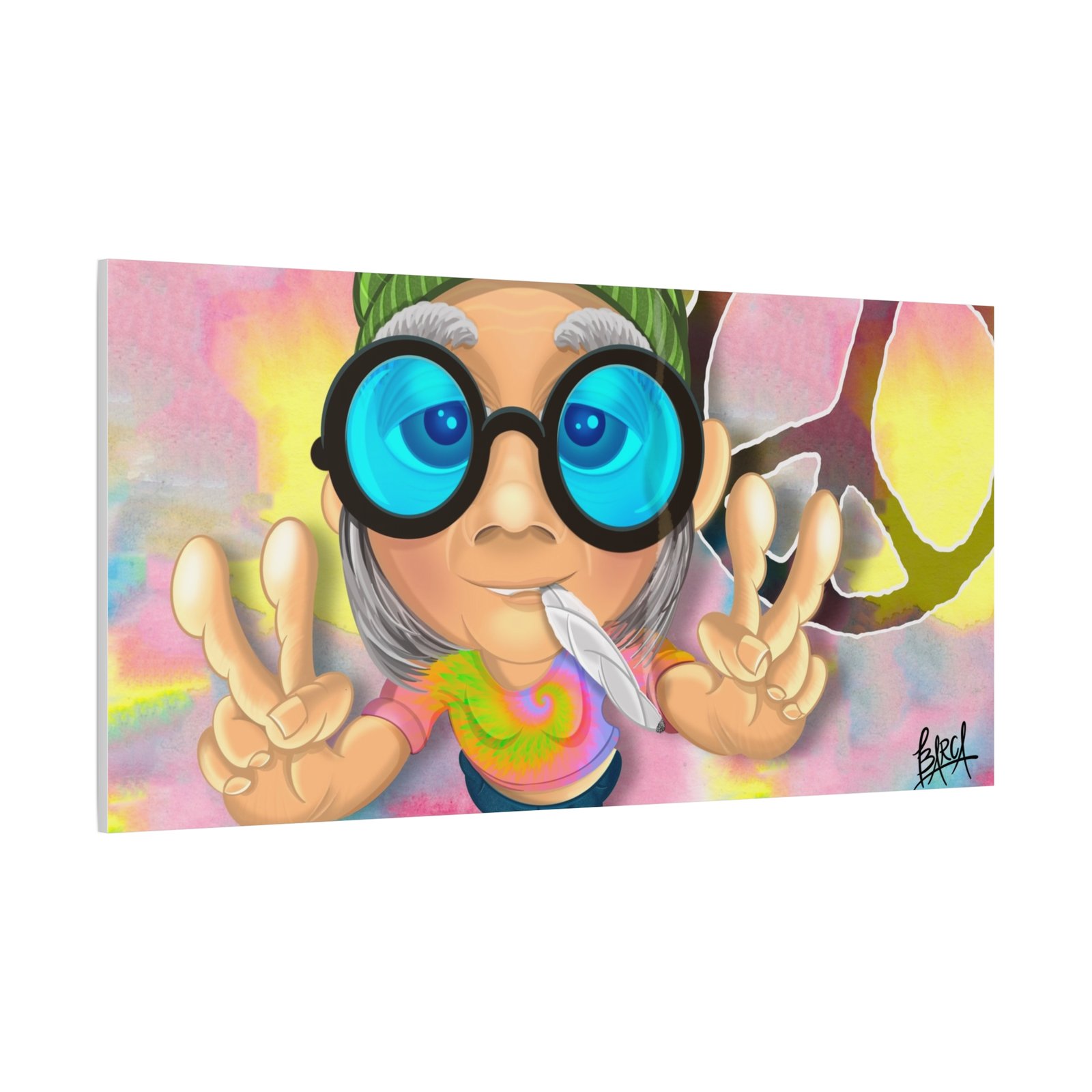 Other Art Portrait - Peace Vibes Canvas Art, Retro Wall Decor, Gift for Hippie Lovers, Boho Home Decor, Colorful Chill Room Art - Image 82