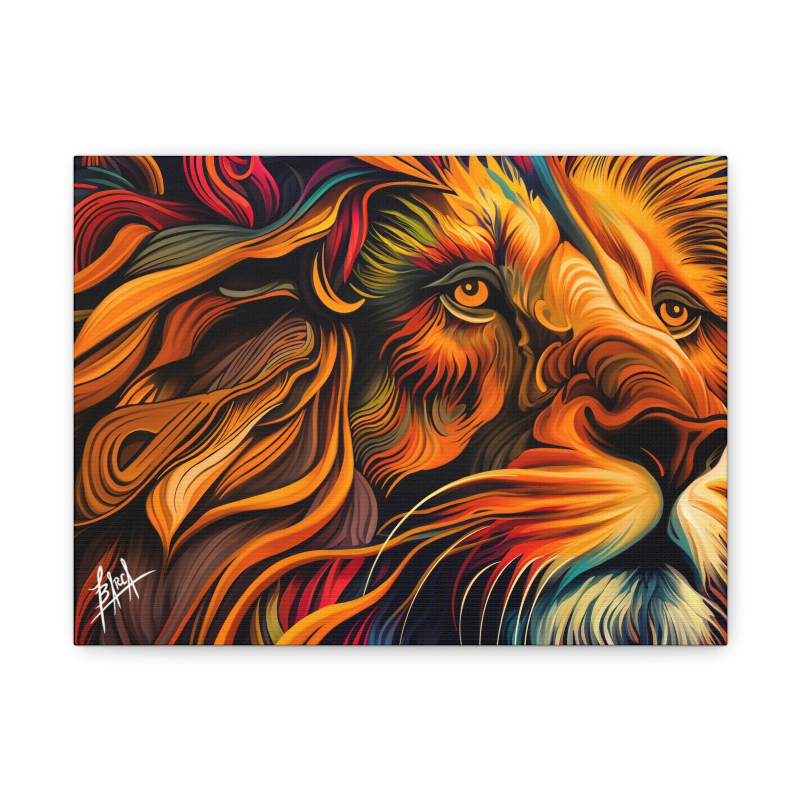 Animal Art Canvas - Vibrant Lion Canvas Art | Colorful Wall Decor, Animal Lover Gift, Living Room Accent, Nature Inspired Decoration, Unique Home Art - Image 5