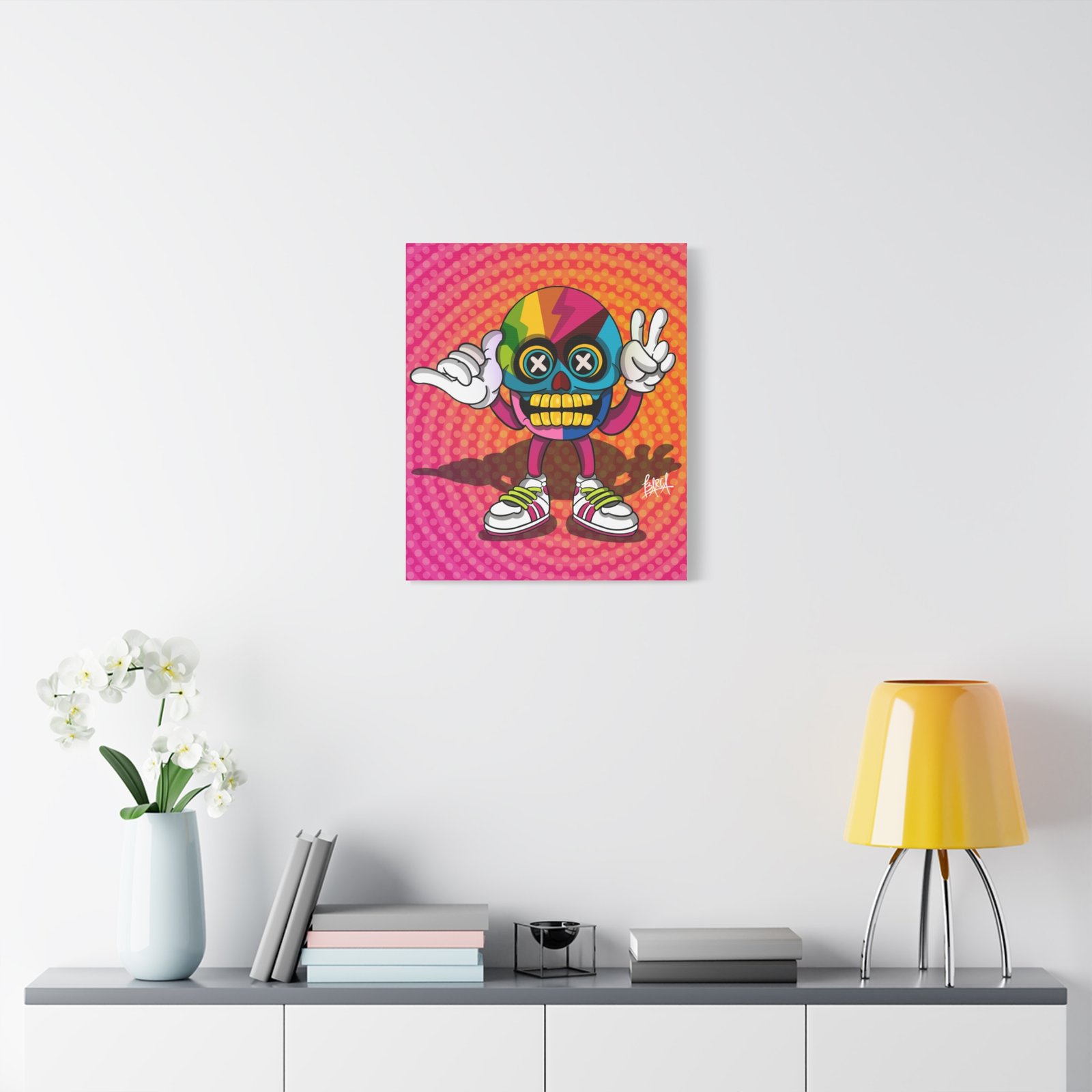 Other Art Portrait - Colorful Skull Canvas Art Print, Psychedelic Wall Decor, Unique Gift for Art Lovers, Vibrant Home Decor, Fun Room Accent - Image 23