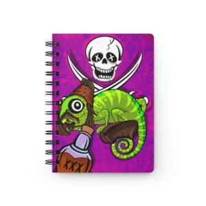 Chamo Pop Art - Disney Inspired Whimsical Pirate Spiral Bound Journal, Fun Sketchbook for Kids, Pirate Themed Notebook, Colorful Writing Journal, Unique Gift Idea