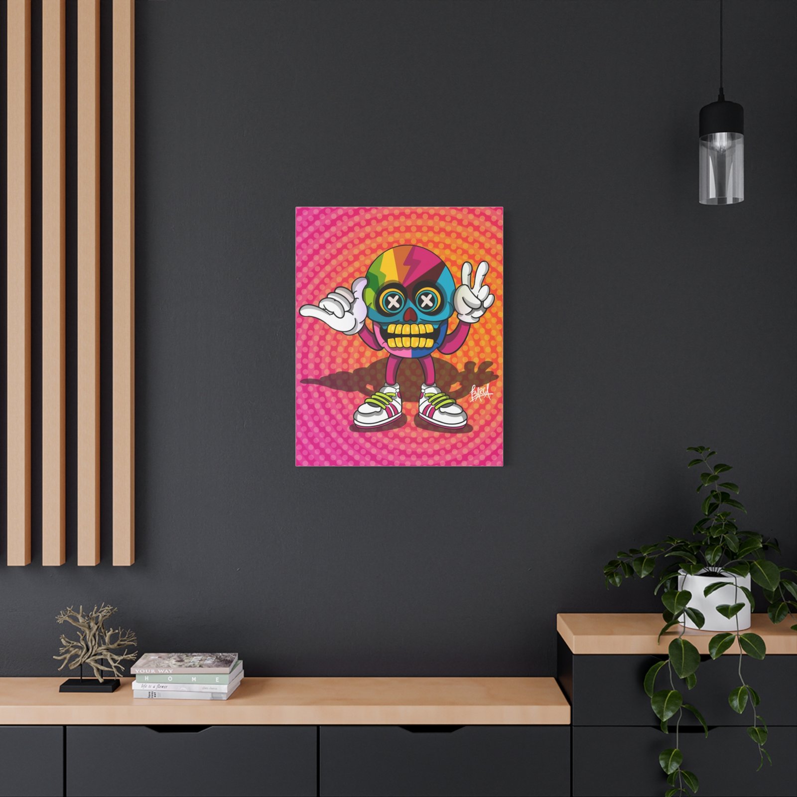 Other Art Portrait - Colorful Skull Canvas Art Print, Psychedelic Wall Decor, Unique Gift for Art Lovers, Vibrant Home Decor, Fun Room Accent - Image 28