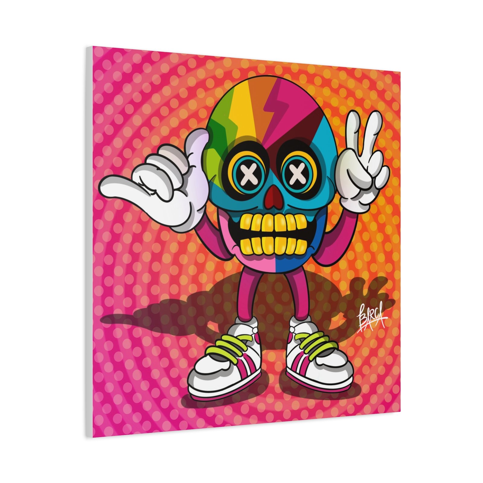 Other Art Portrait - Colorful Skull Canvas Art Print, Psychedelic Wall Decor, Unique Gift for Art Lovers, Vibrant Home Decor, Fun Room Accent - Image 74