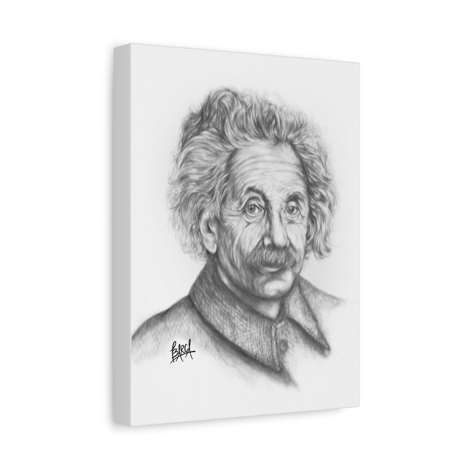 Graphite Pencil Sketch - Stylish Matte Canvas Print, Einstein Art Decor, Wall Art, Office Decor, Educational Gift, Art Lover Gift - Image 6