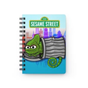 Chamo Pop Art - Sesame Street Oscar Colorful Spiral Bound Journal with Fun Designs, Cute Gift for Kids, Back-to-School Essential, Creative Writing, Note-taking