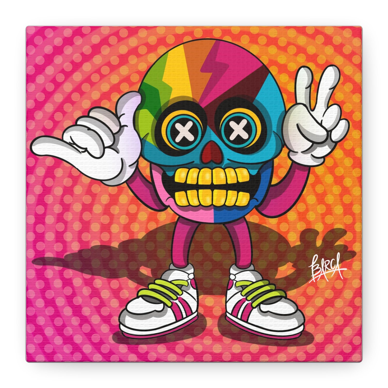 Other Art Portrait - Colorful Skull Canvas Art Print, Psychedelic Wall Decor, Unique Gift for Art Lovers, Vibrant Home Decor, Fun Room Accent - Image 41