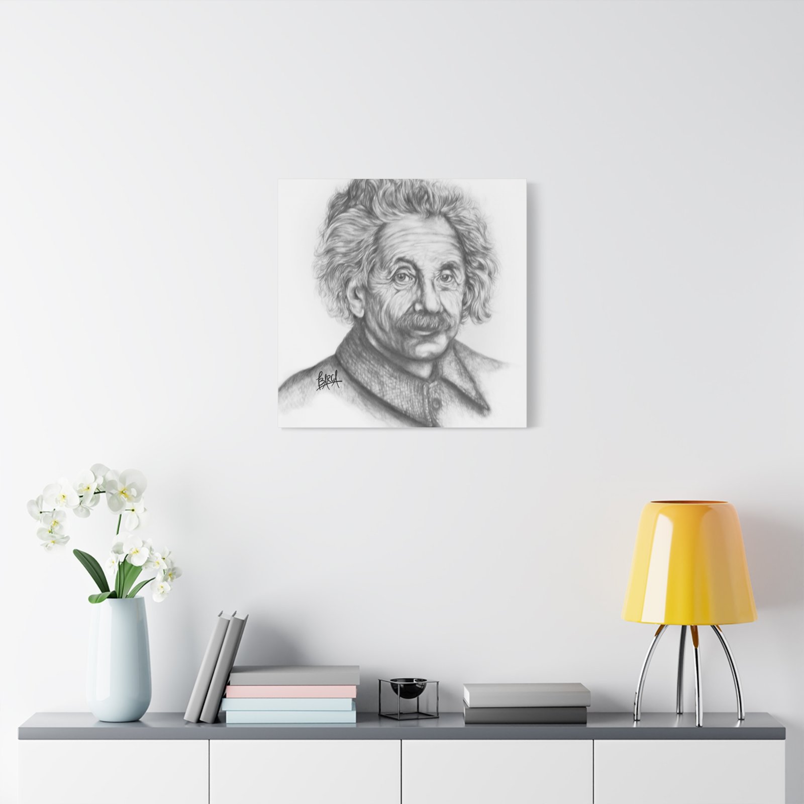 Graphite Pencil Sketch - Stylish Matte Canvas Print, Einstein Art Decor, Wall Art, Office Decor, Educational Gift, Art Lover Gift - Image 87