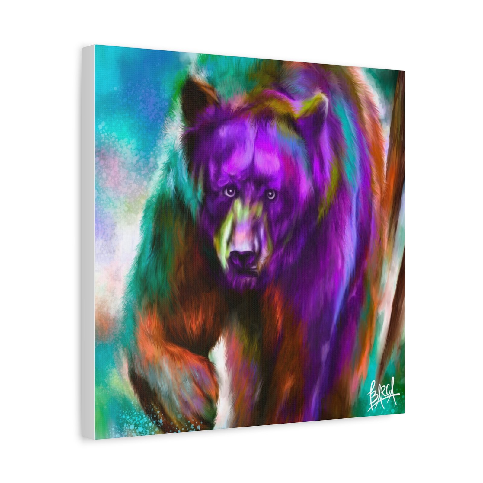 Animal Art Canvas - Portrait Vibrant Bear Canvas Art, Colorful Wall Decor, Animal Lover Gift, Colorful Home Decor, Wildlife Artwork, Unique Art Piece - Image 82