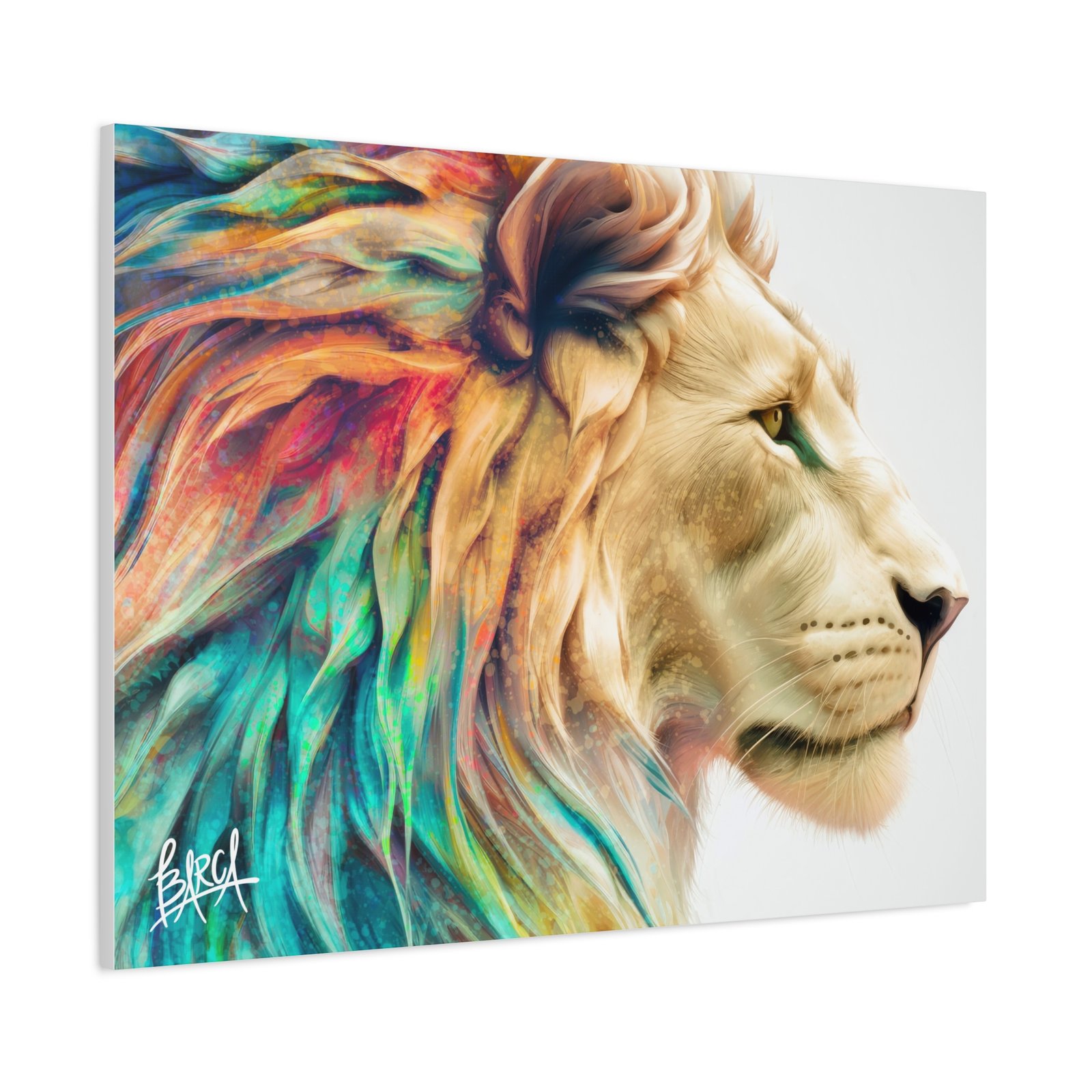 Animal Art Canvas - Vibrant Lion Canvas Wall Art, Colorful Stretched Canvas, Home Decor, Animal Art, Gift for Animal Lovers, Living Room Decoration - Image 46