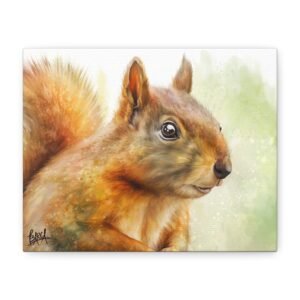 Animal Art Canvas - Colorful Squirrel Canvas Wall Art, Perfect for Nature Lovers, Gift for Animal Enthusiasts, Home Decor, Unique Artwork