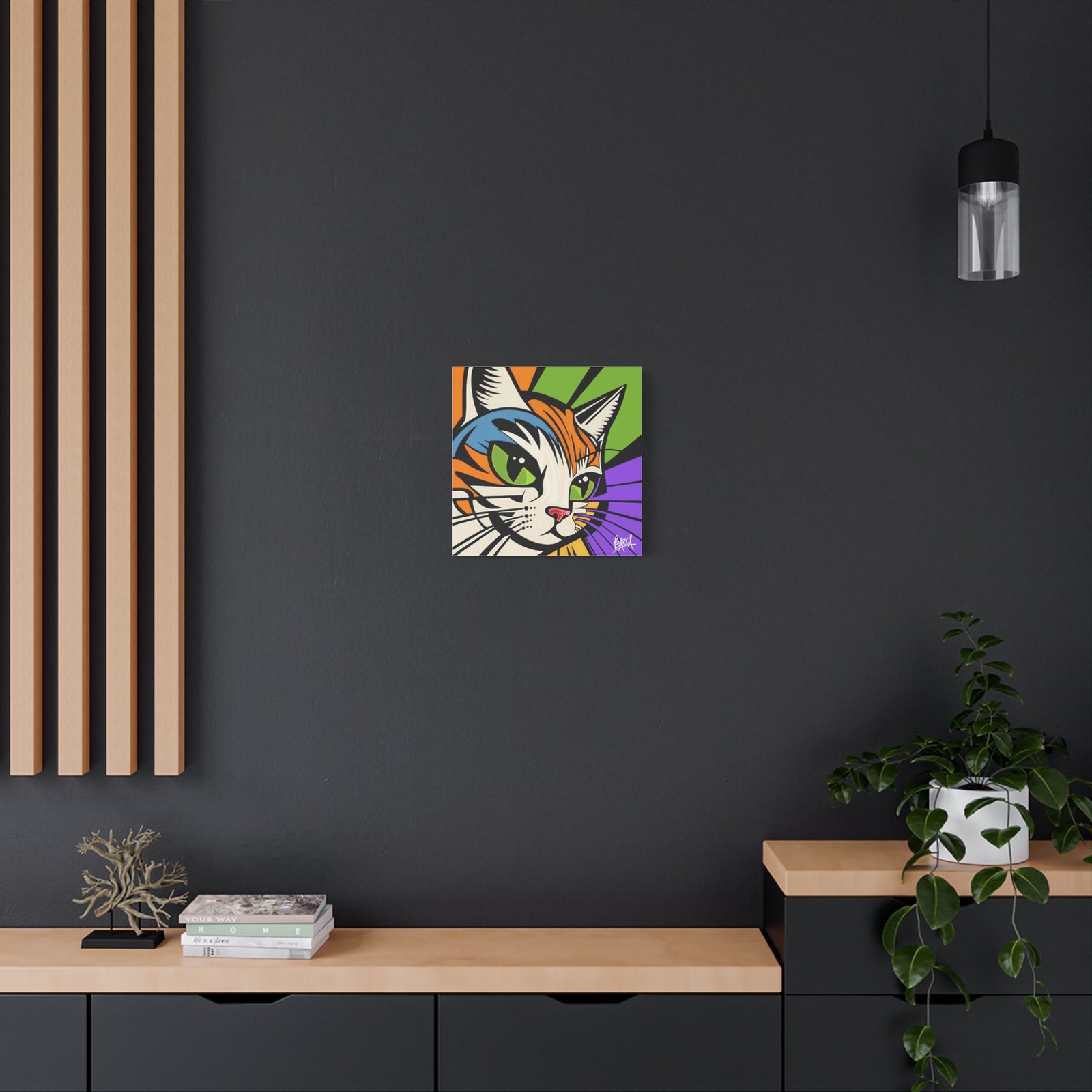 Animal Art Canvas - Colorful Cat Art Canvas Wall Decor, Feline Lover Gift, Home Decoration, Vibrant Animal Art, Cat Themed Room, Pet Lover Decor - Image 20