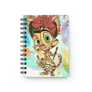 Cat-Tastic Art - Colorful Frida Cat Art Spiral Bound Journal, Cute Sketchbook, Artistic Diary, Watercolor Planner, Creative Writing Notebook