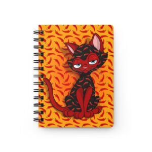 Sassy Cat Art - Spicy Chili Pepper Sassy Cat Spiral Bound Journal, Cute Cat Notebook, Journal with Cat Design, Fun Gift for Cat Lovers, Stationery for Students, Unique [...]