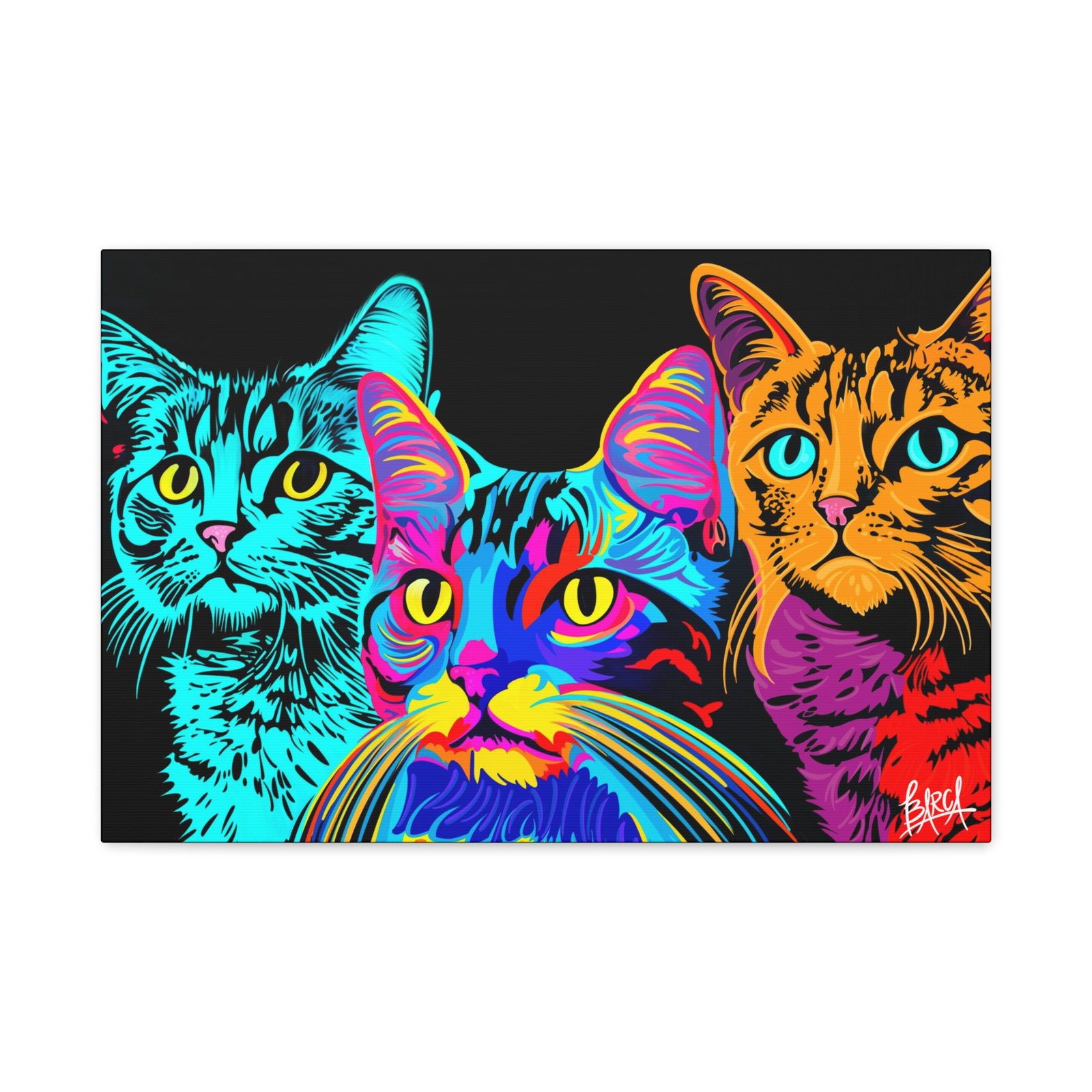Animal Art Canvas - Vibrant Cat Canvas Print, Colorful Cat Wall Art, Home Decor for Cat Lovers, Pet Lover Gift, Colorful Cat Portraits - Image 29