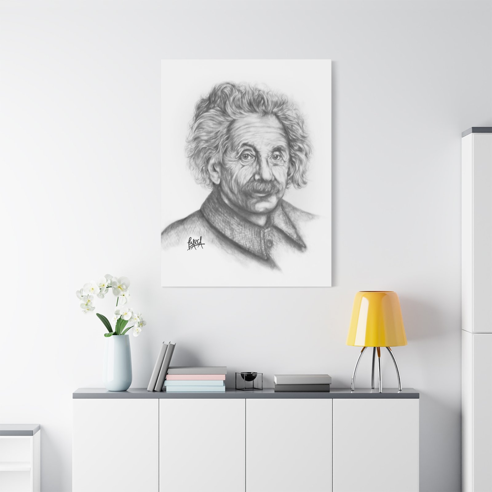 Graphite Pencil Sketch - Stylish Matte Canvas Print, Einstein Art Decor, Wall Art, Office Decor, Educational Gift, Art Lover Gift - Image 55